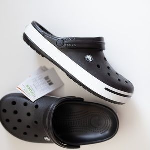 Black & White Crocs Size Women's 9 NEW WITH TAGS